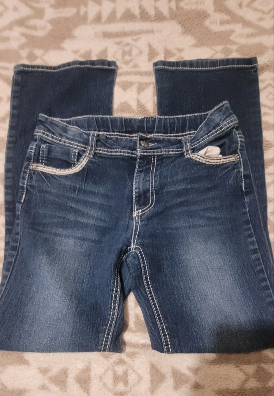 Faded Glory Dark Blue Cropped Stretch Jeans
